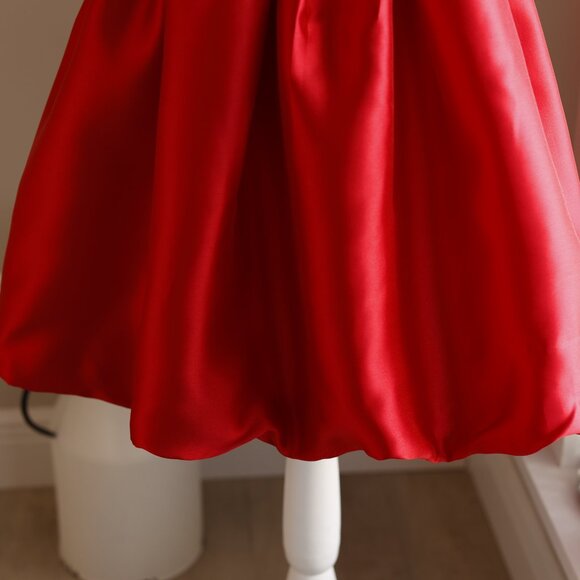 Red Formal Party Dress Embellished Waistline Homecoming Recital NWT Size 16 - Picture 3 of 7